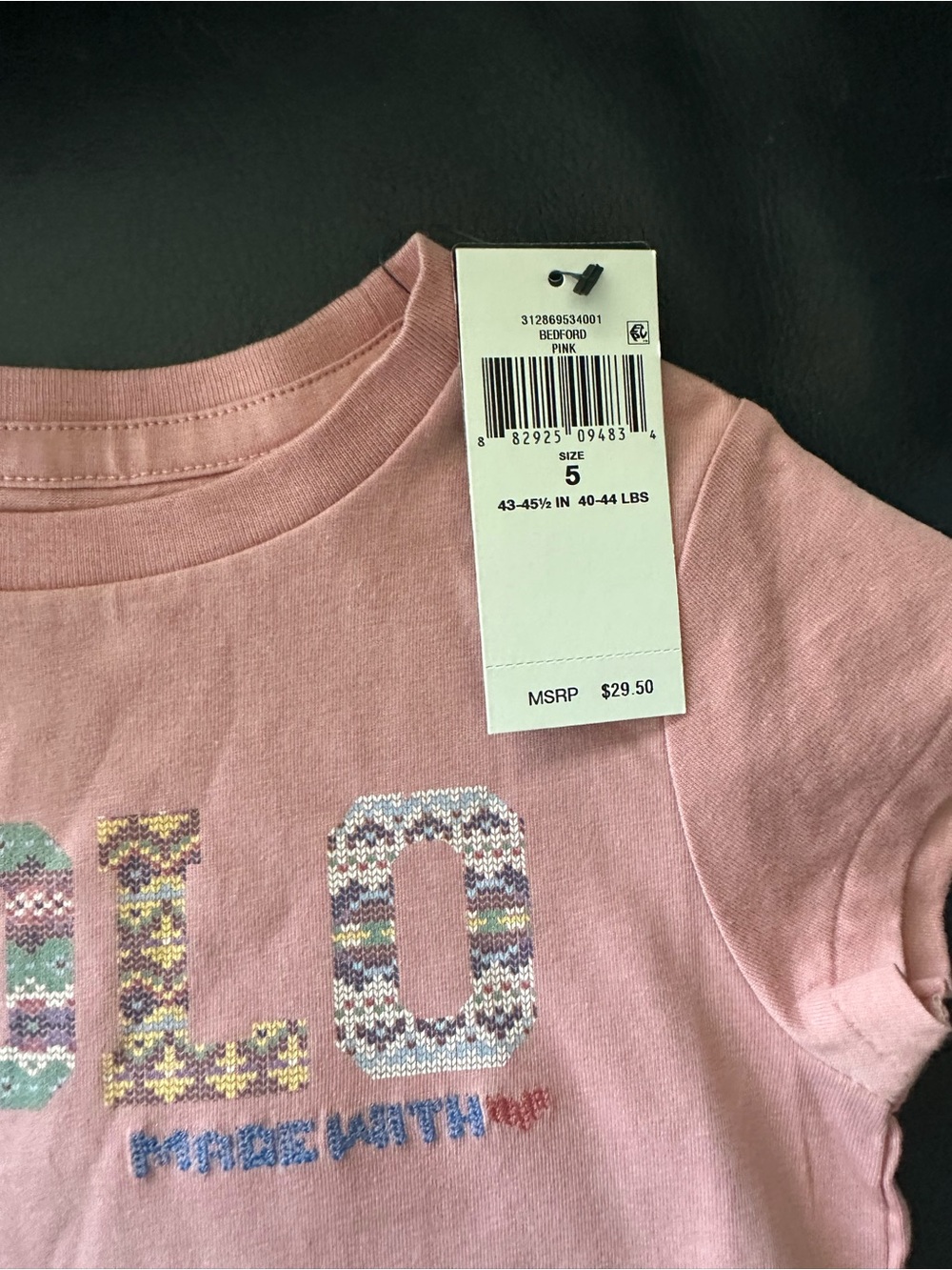 Polo by Ralph Lauren Pink Short Sleeve Graphic Tee